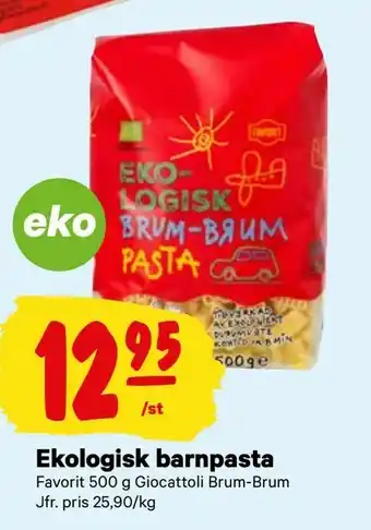 City Gross Ekologisk barnpasta erbjuda