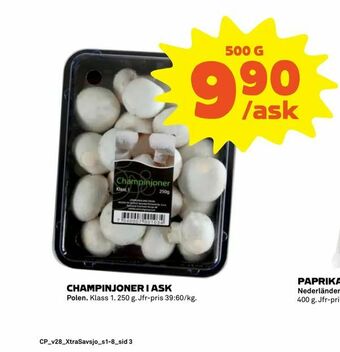 Coop Extra Champinjoner i ask erbjuda