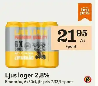 Ljus lager 2,8%