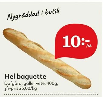 Hemköp Hel baguette erbjuda