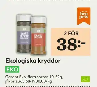 Hemköp Ekologiska kryddor erbjuda