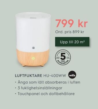 Wilfa luftfuktare