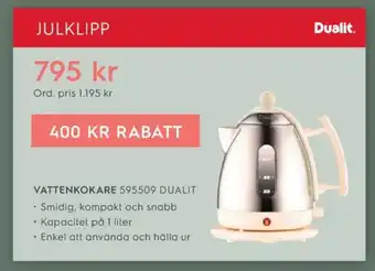 Electrolux Home Dualit vattenkokare erbjuda