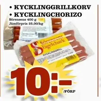 Matboden Ektorp Kycklinggrillkorv • kycklingchorizo erbjuda