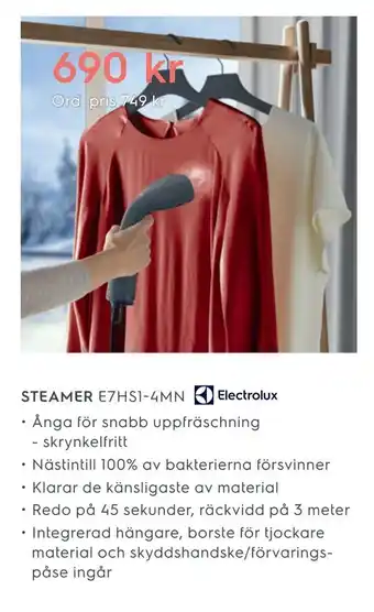 Electrolux Home Steamer e7hs1-4mn erbjuda
