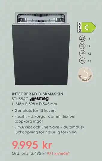 Electrolux Home Integrerad diskmaskin erbjuda