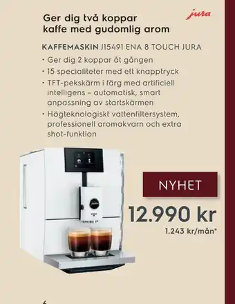Electrolux Home Kaffemaskin j15491 ena 8 touch jura erbjuda