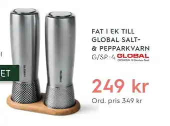 Fat i ek till global salt- & pepparkvarn