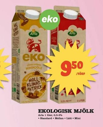 Matdax Ekologisk mjölk erbjuda