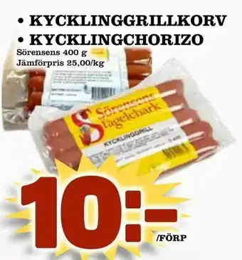Matdax Kycklinggrillkorv • kycklingchorizo erbjuda