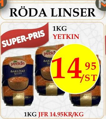Matmixen Röda linser erbjuda