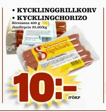 Kycklinggrillkorv • kycklingchorizo