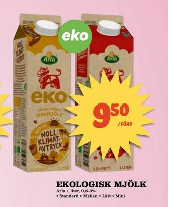 Nya Pulsen Ekologisk mjölk erbjuda