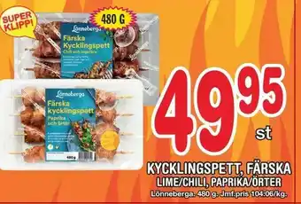 Nya Pulsen Kycklingspett, färska erbjuda