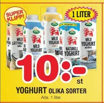 Nya Pulsen Yoghurt olika sorter erbjuda