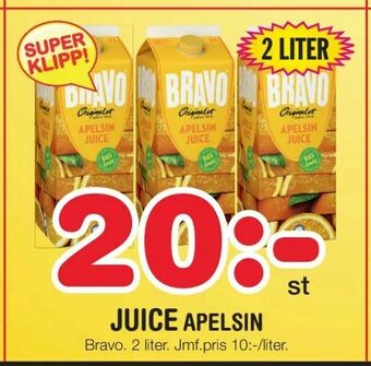 Nya Pulsen Juice apelsin erbjuda