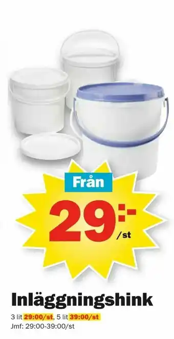 Inläggningshink
