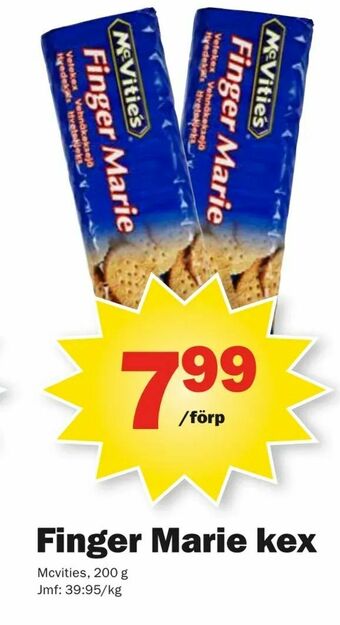 Pekås Finger Marie kex erbjuda