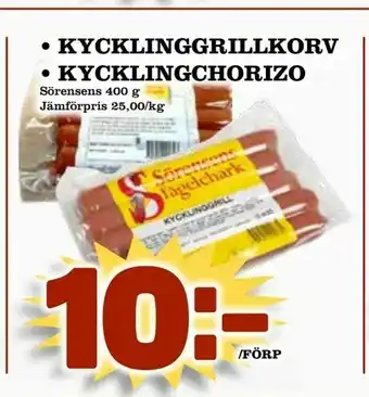 Prisma Mat kycklinggrillkorv • kycklingchorizo erbjuda
