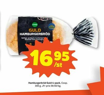 Hamburgerbröd Guld 4-pack