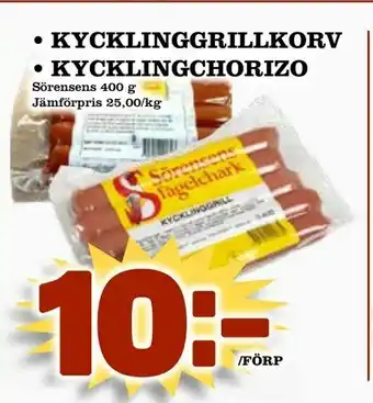Kycklinggrillkorv • kycklingchorizo