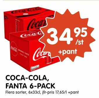 Tempo Coca-cola, fanta 6-pack erbjuda