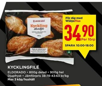 Willys Kycklingfilé erbjuda