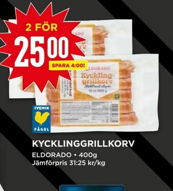Willys Kycklinggrillkorv erbjuda