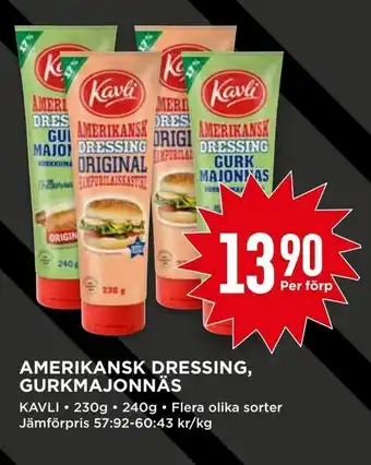 Willys Amerikansk dressing, gurkmajonnäs erbjuda