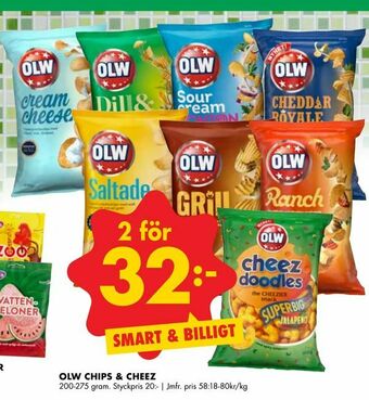 ÖoB Olw chips & cheez erbjuda