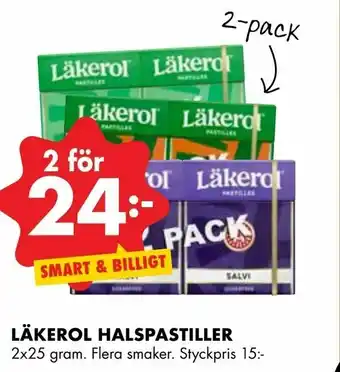 ÖoB Läkerol halspastiller erbjuda