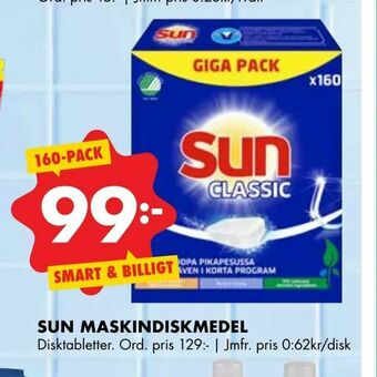 ÖoB Sun maskindiskmedel erbjuda