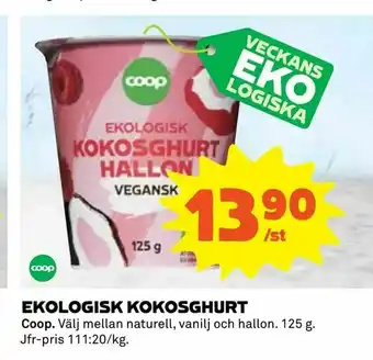 Coop Konsum Ekologisk kokosghurt erbjuda