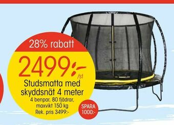 EKO Studsmatta med skyddsnät 4 meter erbjuda