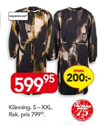Bo Ohlsson Klänning S-XXL erbjuda