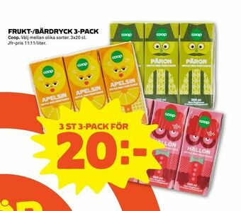 Stora Coop Frukt-/bärdryck 3-pack erbjuda