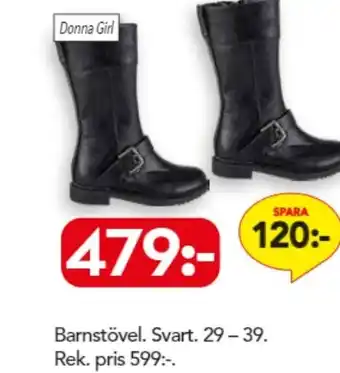 Bo Ohlsson Barnstövel Svart 29-39 erbjuda