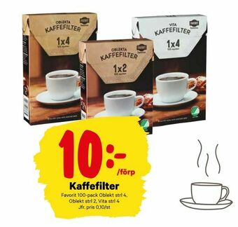 City Gross Kaffefilter erbjuda
