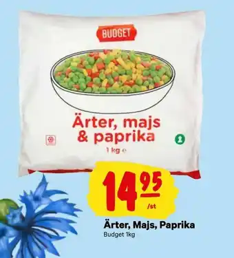 Ärter, Majs, Paprika