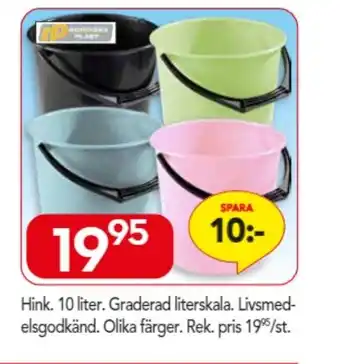 Bo Ohlsson Hink 10 liter Graderad literskala erbjuda