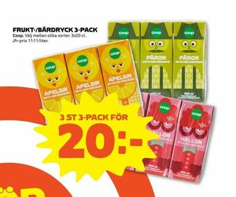 Frukt-/bärdryck 3-pack