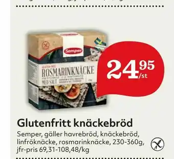 Hemköp Glutenfritt knäckebröd erbjuda
