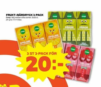 Stora Coop Frukt-/bärdryck 3-pack erbjuda
