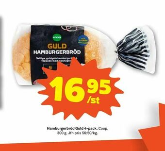 Stora Coop Hamburgerbröd Guld 4-pack erbjuda