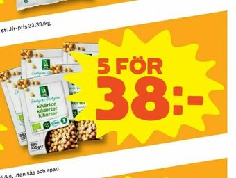 Stora Coop Kikärtor erbjuda