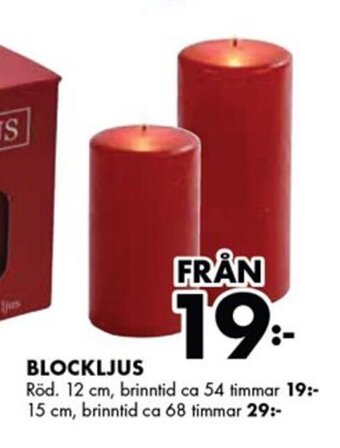 ÖoB Blockljus erbjuda