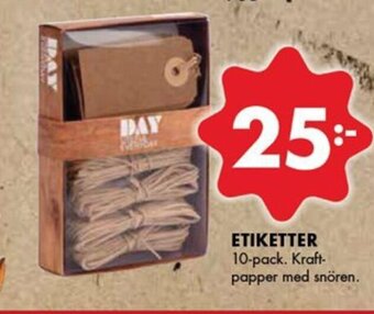 ÖoB Etiketter erbjuda