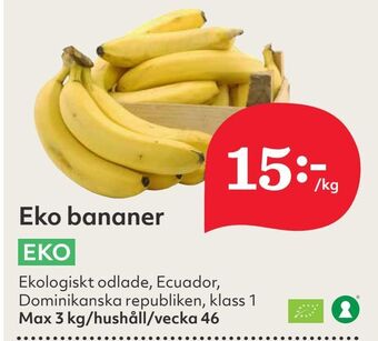 Hemköp Eko bananer erbjuda