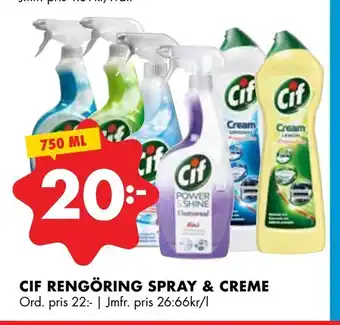 ÖoB Cif rengöring spray & creme erbjuda