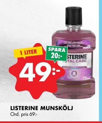 ÖoB Listerine munskölj erbjuda
